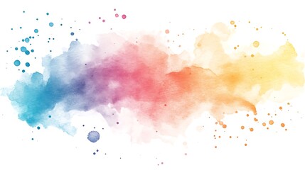 Abstract watercolor splatters