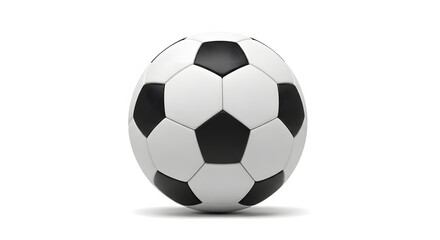 Obraz premium Close-up view of a classic black and white soccer ball.