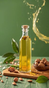 Golden elixir a close up look at pure oil infused with star anise and almonds