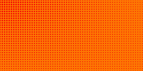 Dots halftone orange color pattern gradient texture with technology digital background. Dots pop art comics with summer background.