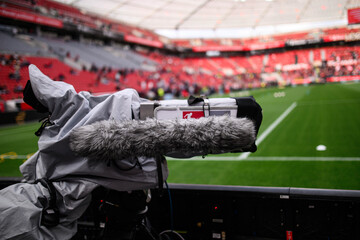 Broadcaster, camera, of The match of Bundesliga 