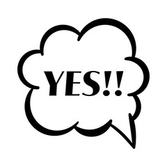 イエスのセリフ吹き出しアイコン