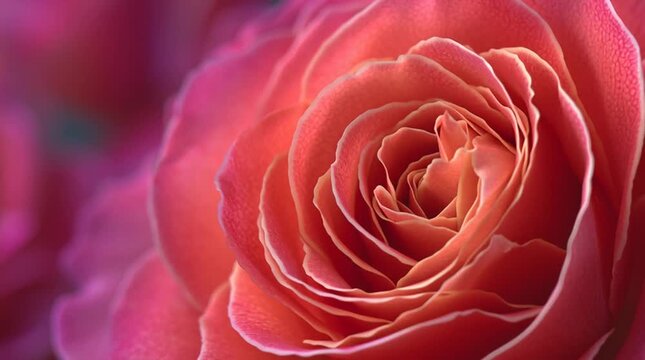 Close-up view of a beautiful pink rose, showcasing its delicate petals and vibrant hues.