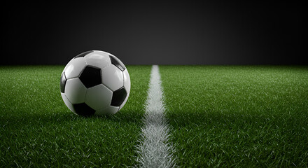 Fototapeta premium soccer ball on grass
