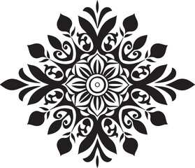 black and white flower