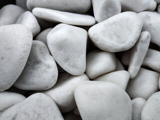 Pebble stones, rocks with a smooth surface.
