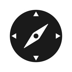 North direction compass icon isolated on transparent background