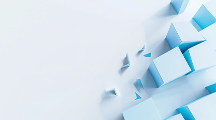 Obraz premium Professional White Business Background with Blue & Gray Styling: Clean Monochromatic Contrast, Corporate-Grade Color Scheme, and Minimalist Elegance for Executive Presentations & Brand Collaterals