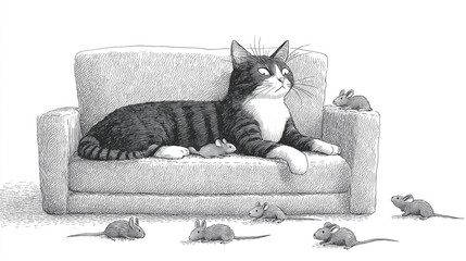 Cat vigilance and relaxation in strategic positioning