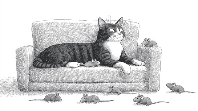 Cat vigilance and relaxation in strategic positioning