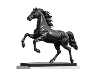 horse statue isolated on white