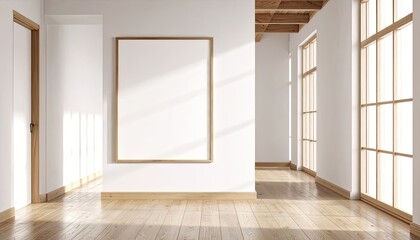 Obraz premium Modern Interior Design, Minimalist Space, Bright Room, Photography, Contemporary Style, Aesthetic Ambiance