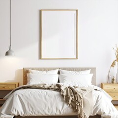 Elegant Bedroom Design, Cozy Interior, Modern Home, Photography, Calm Environment, Soft Lighting, Tranquil Aesthetic