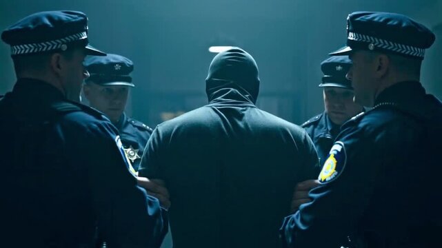 Most wanted criminal concept with police arrest, crime investigation and law enforcement background. Generative AI
