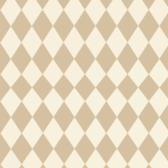 Seamless Pattern, Diamond pattern in beige and cream creates a classic and neutral background Stock royalty free