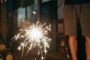 Traditional Japanese summer scenery: fireworks