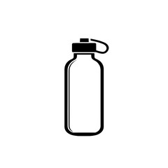 Obraz premium Minimalist silhouette of a sleek and modern water bottle.