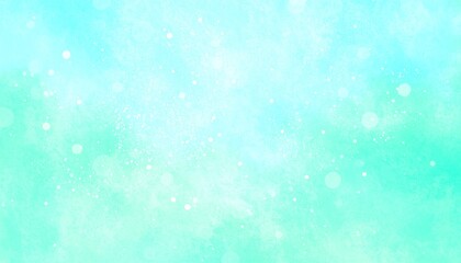 Fototapeta premium Ethereal Turquoise Watercolor Texture with Bokeh and Splatter Effects