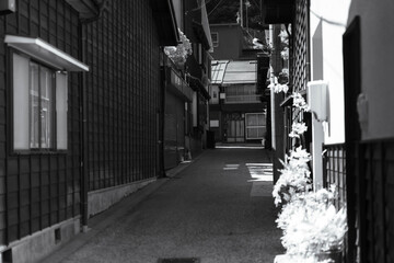 Narai-juku wooden house old town