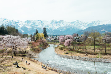 mountain landscape in Hakuba the alps