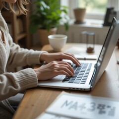 Fototapeta premium businesswoman working on laptop