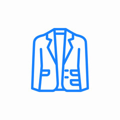 blazer jacket suit jacket icon sign vector