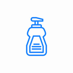 liquid soap bottle with dispenser icon sign vector