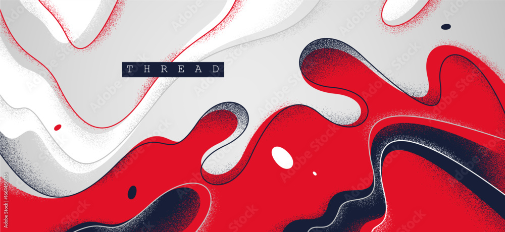 Poster dynamic and expressive vector abstract background of lava fluid in dynamic motion, linear illustrati