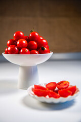 Fresh and tempting cherry tomatoes on a platter
