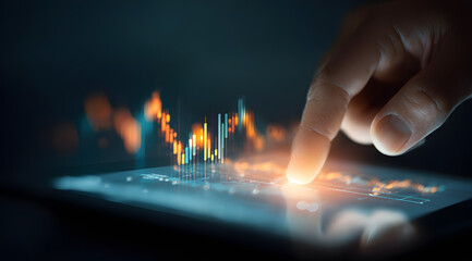 Finger touch financial data interface