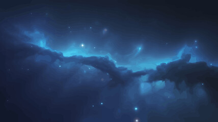 Vibrant deep space nebula digital illustration