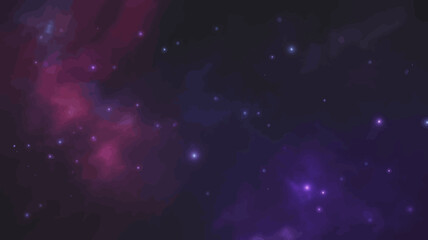 Vibrant digital artwork of a starry night sky with celestial elements