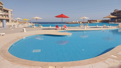 swimming pool in hotel
