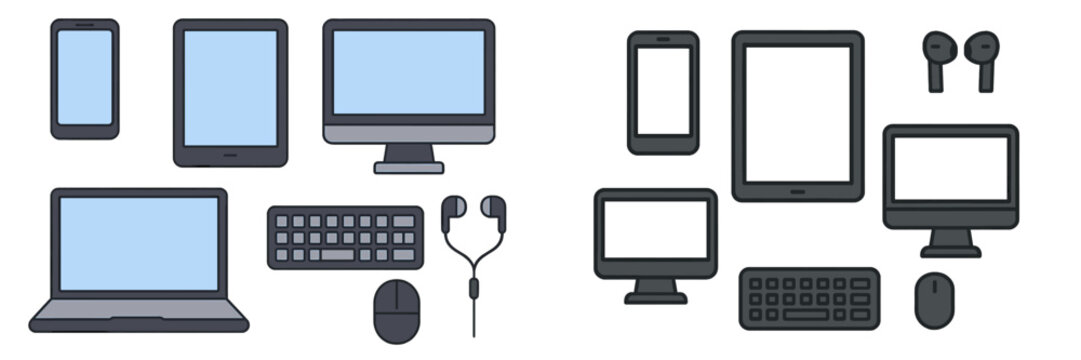 Modern Electronic Devices and Peripherals Collection