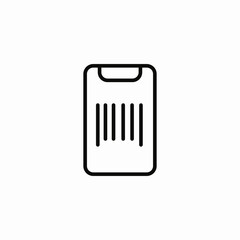 mobile barcode icon sign vector