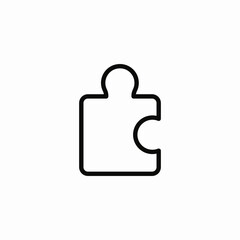 Obraz premium puzzle piece icon sign vector