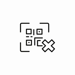 Obraz premium qr rejected icon sign vector