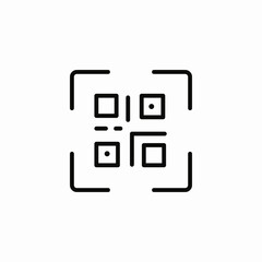 qr code icon sign vector