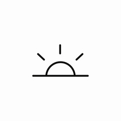 single ray sun icon sign vector