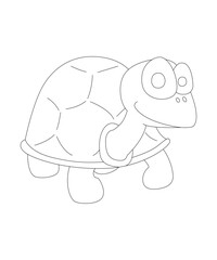Tortoise coloring page for kids