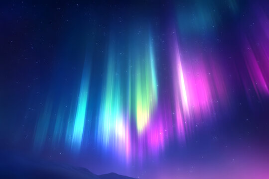 Vibrant northern lights aurora borealis sky