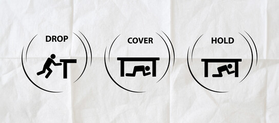 drop cover hold text information sign	