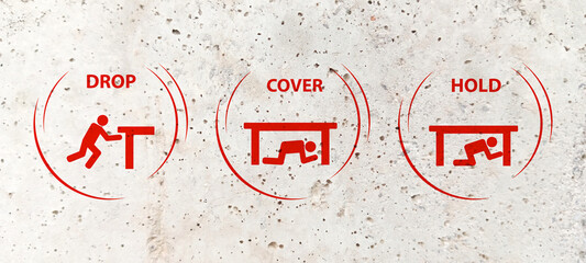 drop cover hold text information sign	