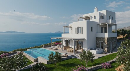 Luxury Mediterranean Villa with Infinity Pool and Panoramic Sea View