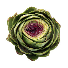 Obraz premium Artichoke stack of sliced floating png