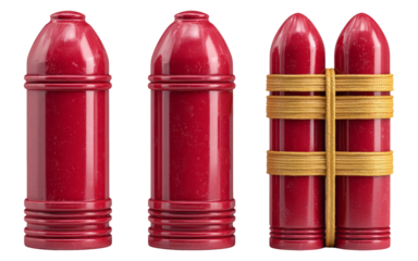 Isolated Red Crayons on Transparent Background Ideal for Creative Projects