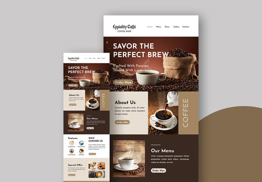 Coffee Shop Email Newsletter Layout