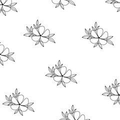 set of floral elements