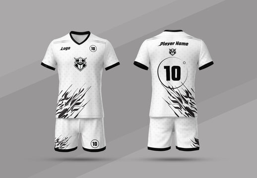 Black and white Color Jersey Design With Pant