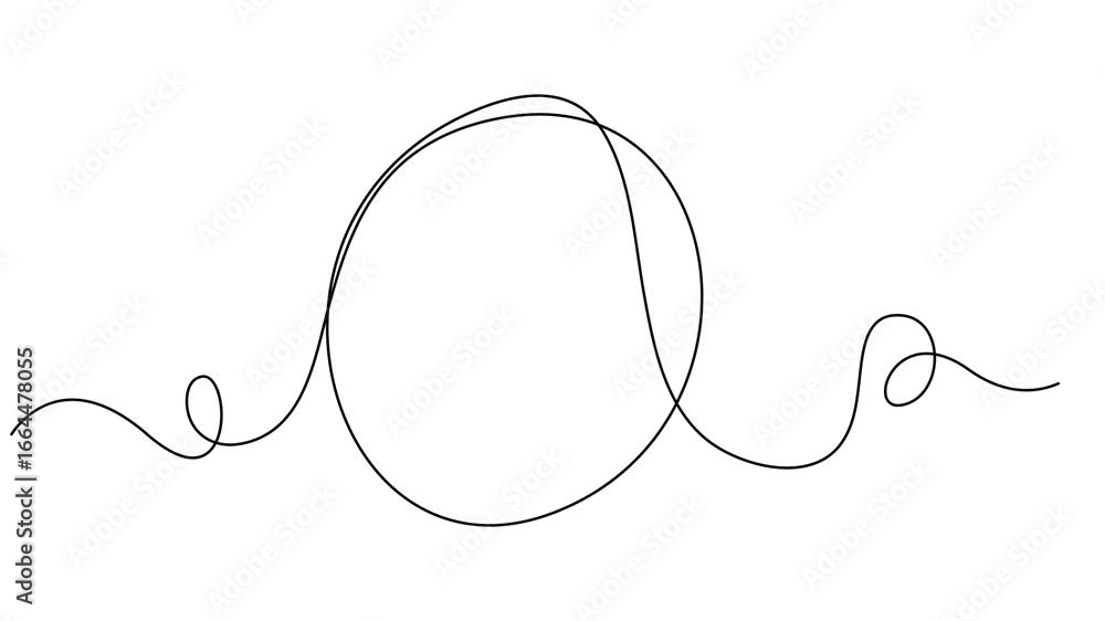 Aufkleber circle animation continuous one line drawing, animated self drawing of continuous line draw circle. 